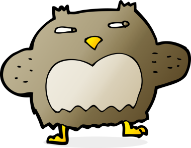 bir insan tarafından çizilmiş şüpheli bir baykuş.