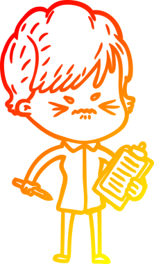 Bir insan tarafından çizilmiş karikatür çizimi.