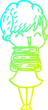 Bir insan tarafından çizilmiş gülen bir karikatür çizimi.