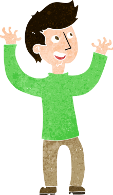 Bir insan tarafından çizilmiş mutlu bir adam.