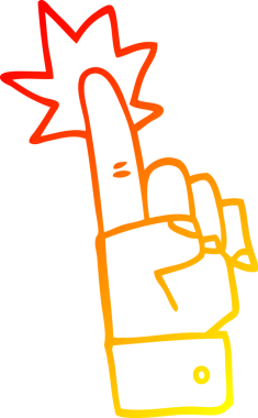 Bir insan tarafından çizilmiş bir çizgi filmin sıcak gradyan çizimi