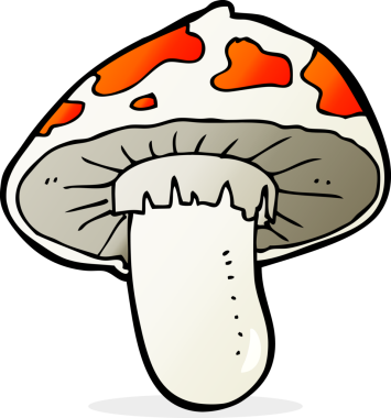 Bir insan tarafından çizilmiş mantar taburesi.