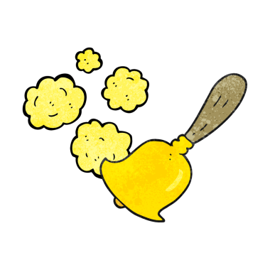 Bir insan tarafından çizilmiş el yapımı karikatür el çanı