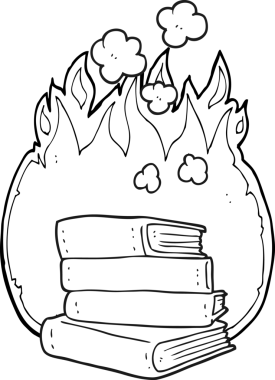 Bir insan tarafından çizilmiş siyah beyaz çizgi roman yığını.