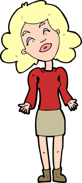 Bir insan tarafından çizilmiş omuz silken çizgi filmdeki kadın.