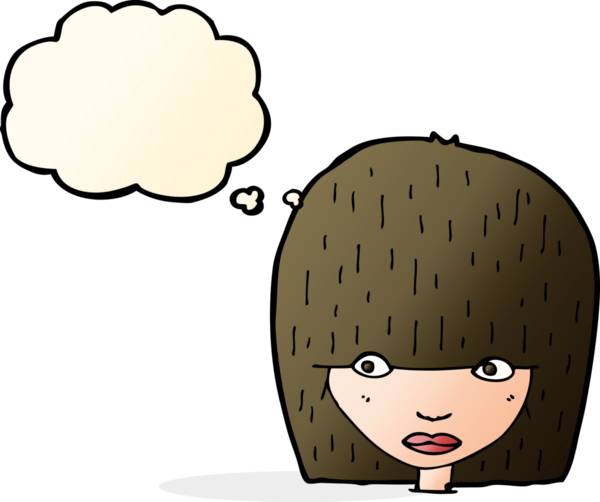 Bir insan tarafından çizilmiş düşünce baloncuğu olan bir karikatür.