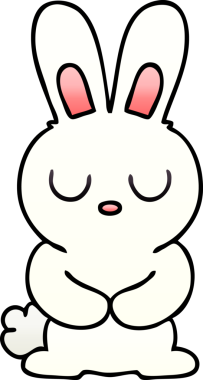 bir insan tarafından çizilmiş gölgeli garip çizgi film tavşanı