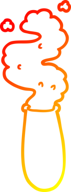 Bir insan tarafından çizilmiş bir karikatür bilim test tüpünün sıcak gradyan çizimi