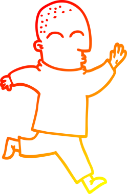 Bir insan tarafından çizilen çizgi film karakteri çizimi.