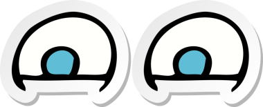 Bir insan tarafından çizilmiş bir çizgi film gözünün çıkartması.