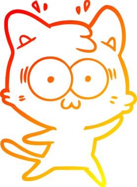 İnsan tarafından çizilmiş bir çizgi filmin sıcak eğimli çizimi.