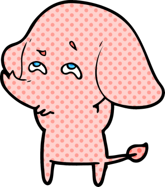 Bir insan tarafından çizilmiş karikatür fili