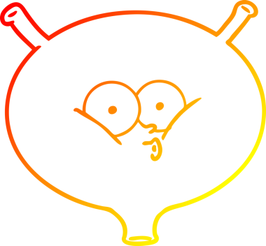 Bir insan tarafından çizilmiş sıcak çizgi çizgili bir mesane.