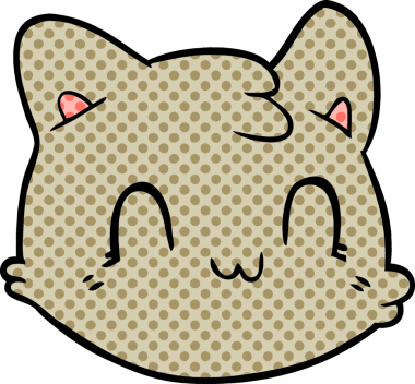 bir insan tarafından çizilmiş kedi yüzü.