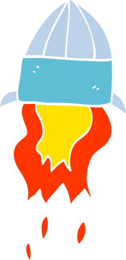 bir insan tarafından çizilmiş karalama roketi fırlatması