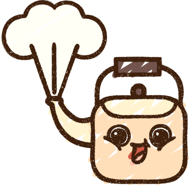 Bir insan tarafından çizilen buharlı çaydanlık tebeşiri