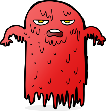 Bir insan tarafından çizilmiş garip bir hayalet.