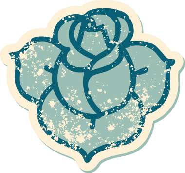 Bir insan tarafından çizilmiş bir çiçeğin sembolik dövmesi.