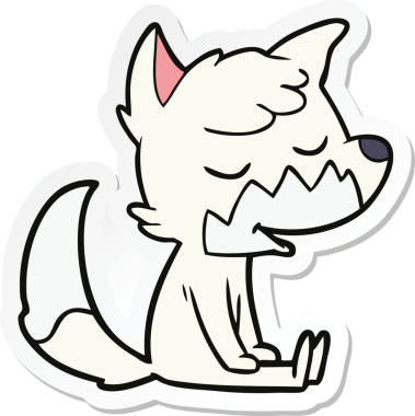 Bir insan tarafından çizilmiş dost canlısı bir çizgi filmin çıkartması.