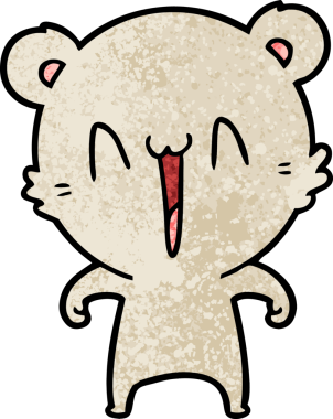 Bir insan tarafından çizilmiş bir çizgi film karakteri.