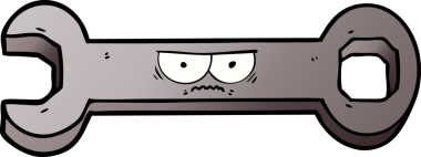 Bir insan tarafından çizilmiş çizgi film anahtarı.