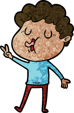 Bir insan tarafından çizilmiş çizgi film şarkıcısı.