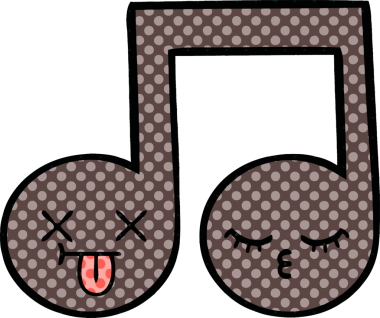 Bir insan tarafından çizilmiş bir notanın çizgi roman tarzı karikatürü