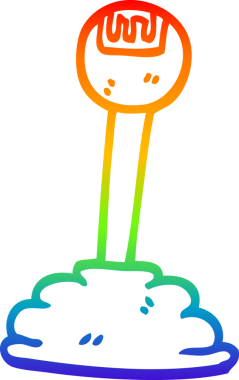 Bir insan tarafından çizilmiş bir çizgi film vites kaymasının gradyan çizimi