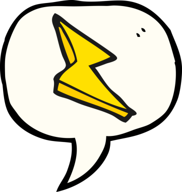 Bir insan tarafından çizilmiş serbest konuşma balonu karikatürü.