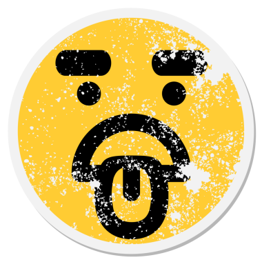 Bir insan tarafından çizilmiş büyük kaşlı, iğrenç bir yüz.