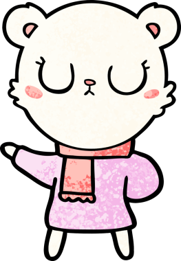 Bir insan tarafından çizilmiş kutup ayısı karikatürü