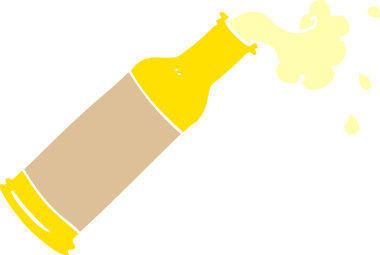 Bir insan tarafından çizilmiş karalama köpüğü şişesi.