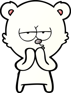 Bir insan tarafından çizilmiş kutup ayısı karikatürü