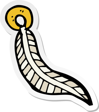 Bir insan tarafından çizilmiş bir karikatür tüyünün çıkartması.