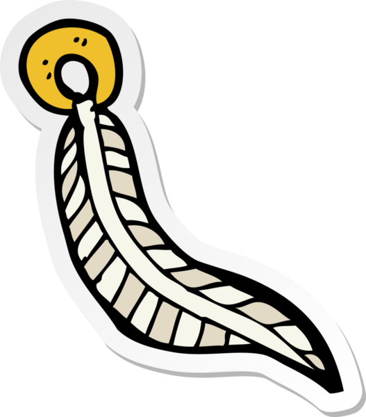 Bir insan tarafından çizilmiş bir karikatür tüyünün çıkartması.