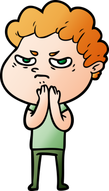 Bir insan tarafından çizilmiş kızgın bir adam.