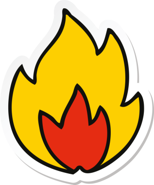 Bir insan tarafından çizilmiş şirin bir çizgi film çıkartması.