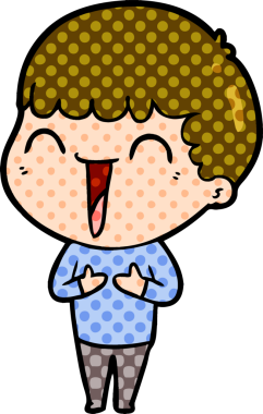 Bir insan tarafından çizilmiş mutlu bir adam.