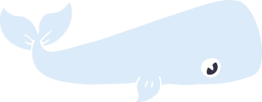 Bir insan tarafından çizilmiş karalama deniz balinası.