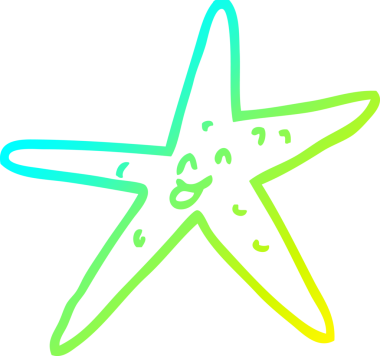 Bir insan tarafından çizilmiş bir çizgi film yıldızı çizimi.