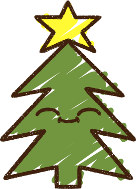 Bir insan tarafından çizilmiş Noel Ağacı Tebeşiri