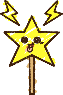 Bir insan tarafından çizilen sihirli değnek tebeşiri