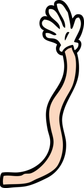 karikatür karalama retro el hareketleri bir insan tarafından çizildi