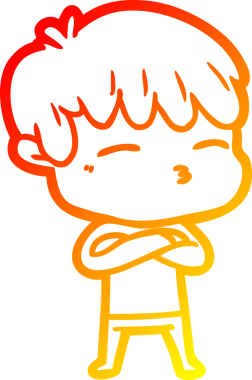 Bir insan tarafından çizilmiş karikatür çizimi.