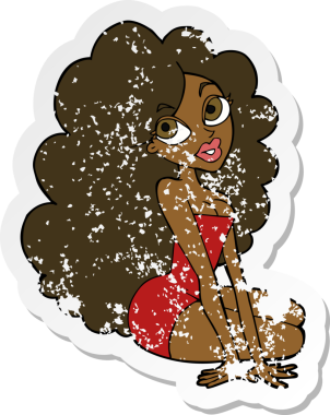 Bir insan tarafından çizilmiş bir karikatürün gerilimli çıkartması.