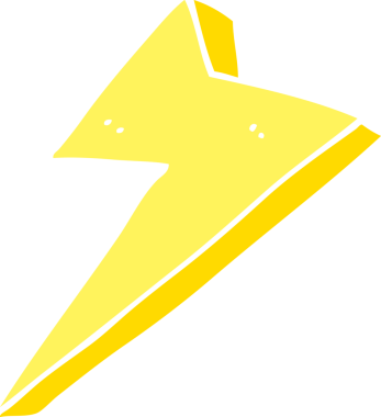 Bir insan tarafından çizilmiş düz renkli karikatür.