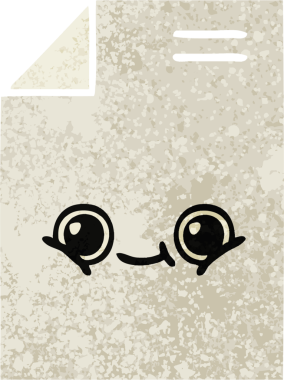 Bir insan tarafından çizilmiş bir kağıdın retro illüstrasyon tarzı karikatürü