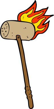 Bir insan tarafından çizilmiş kriket sopası ve top.