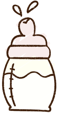 Bir insan tarafından çizilen Bebek Şişe Tebeşiri