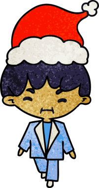 Bir insan tarafından çizilmiş Kawai çocuğunun el çizimi karikatürü.